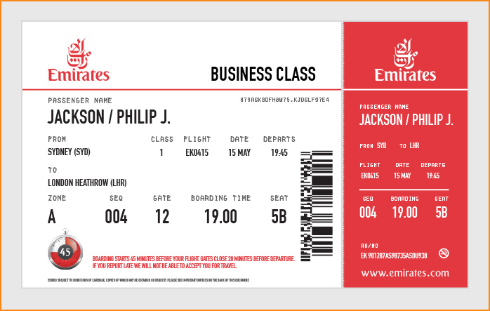 Emirates Air Ticket